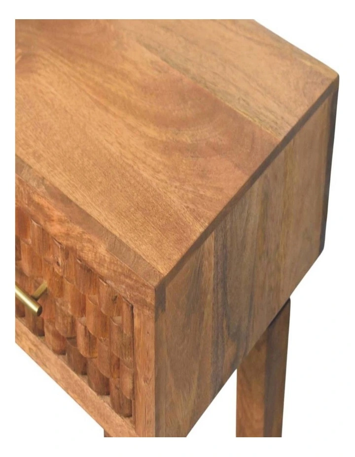 Artisan Furniture Solid Wood Cadiz Carved Twin-Drawer Console, 2 Drawers, Brown image 4