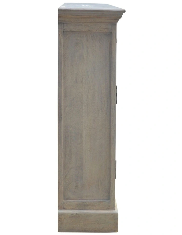 Artisan Furniture Solid Wood Stone Acid Wash Glazed Sideboard, 4 Drawers & 4 Doors, Grey image 6