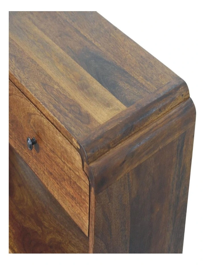 Artisan Furniture Solid Wood Ellington Console Table, 2 Drawer & 2 Open Slots, Brown image 4