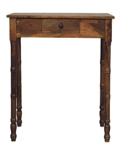 Artisan Furniture Solid Wood Bamboo Writing Desk, 1 Drawer, Brown