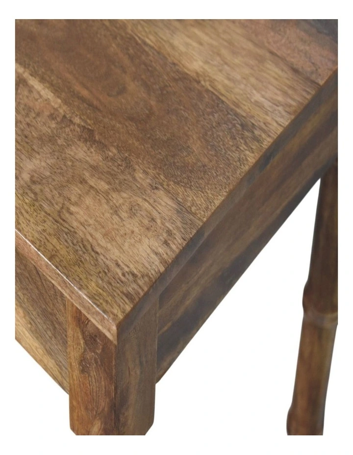 Artisan Furniture Solid Wood Bamboo Writing Desk, 1 Drawer, Brown image 4