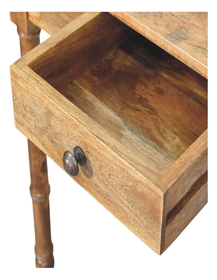 Artisan Furniture Solid Wood Bamboo Writing Desk, 1 Drawer, Brown image 5