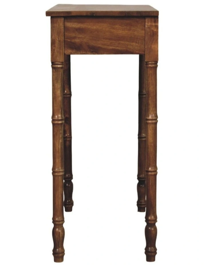 Artisan Furniture Solid Wood Bamboo Writing Desk, 1 Drawer, Brown image 6