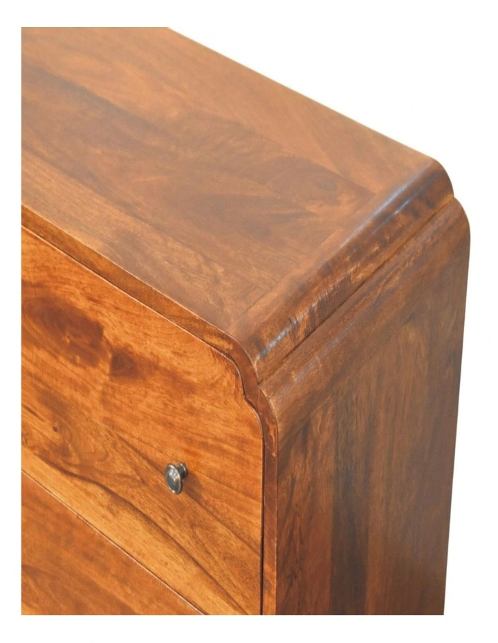 Artisan Furniture Solid Wood Newton Chestnut 3 Drawer Chest, Brown image 4