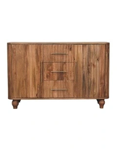 Artisan Furniture Solid Wood Montara Sideboard,  3 Drawers & 2 Doors,  Brown