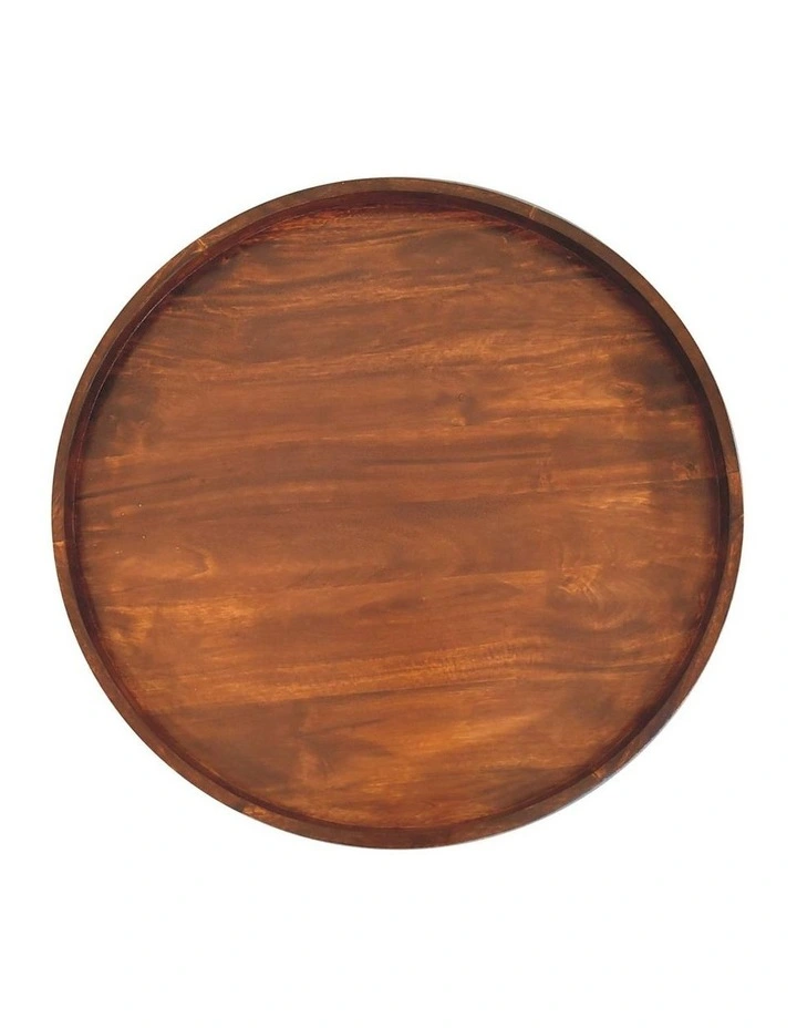 Artisan Furniture Solid Wood Crescent Chestnut Coffee Table, Brown image 4