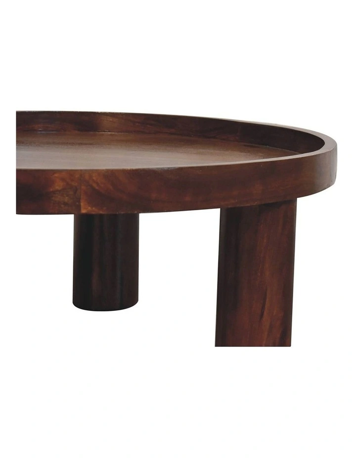 Artisan Furniture Solid Wood Crescent Chestnut Coffee Table, Brown image 5