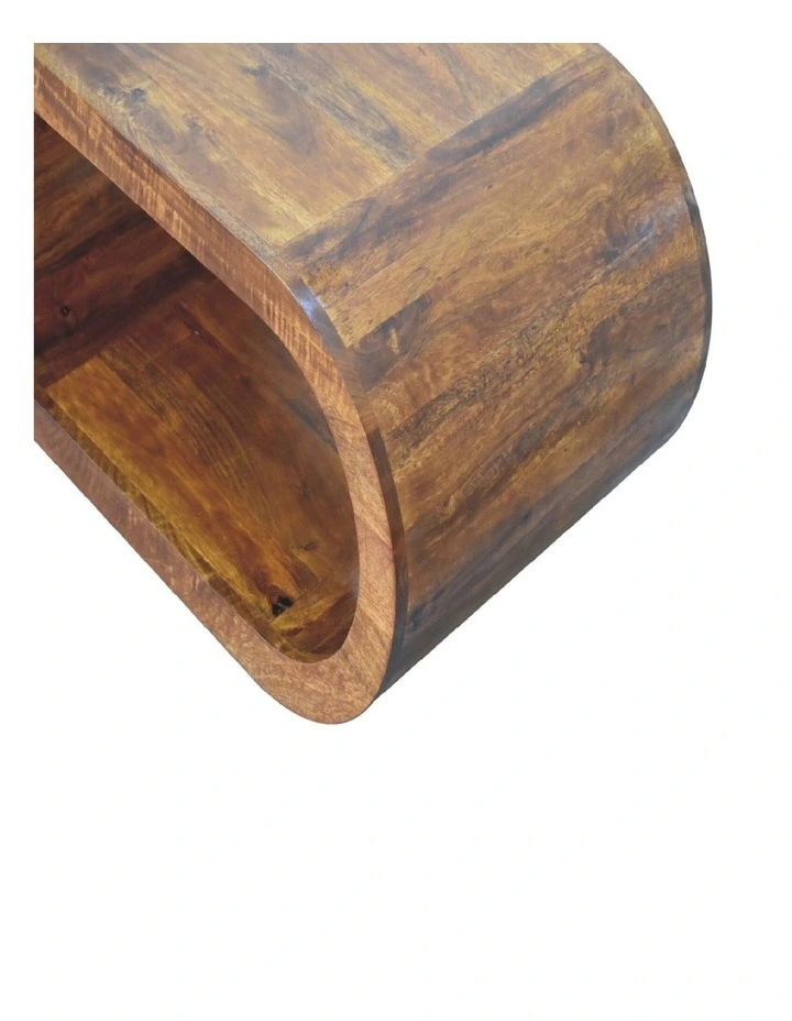 Artisan Furniture Solid Wood Amaya Coffee Table, 1 Open Slot, Dark Brown image 5