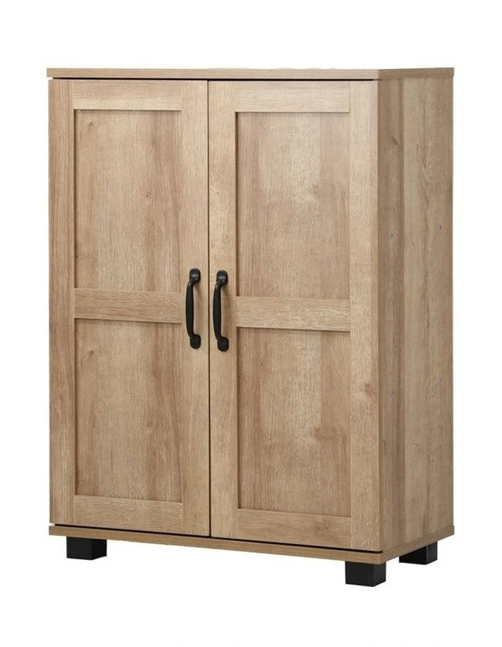 Oikiture Storage Cabinet Bathroom Buffet Sideboard 2 Door Cupboard Natural image 1