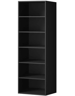Oikiture Wardrobe Shelf Unit Clothes Storage Cabinet 6 Shelves Organiser Black