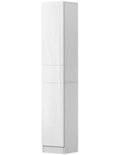 Oikiture Tall Bathroom Cabinet Storage Laundry Slim Toilet Floor Cupboard White