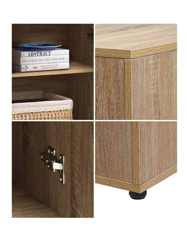 Oikiture Bathroom Storage Cabinet Sideboard Freestanding Cupboard Organiser image 6