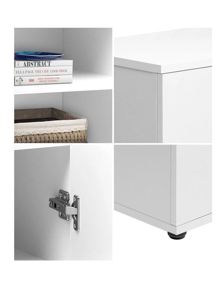 Oikiture Bathroom Storage Cabinet Sideboard Freestanding Cupboard Organiser image 6