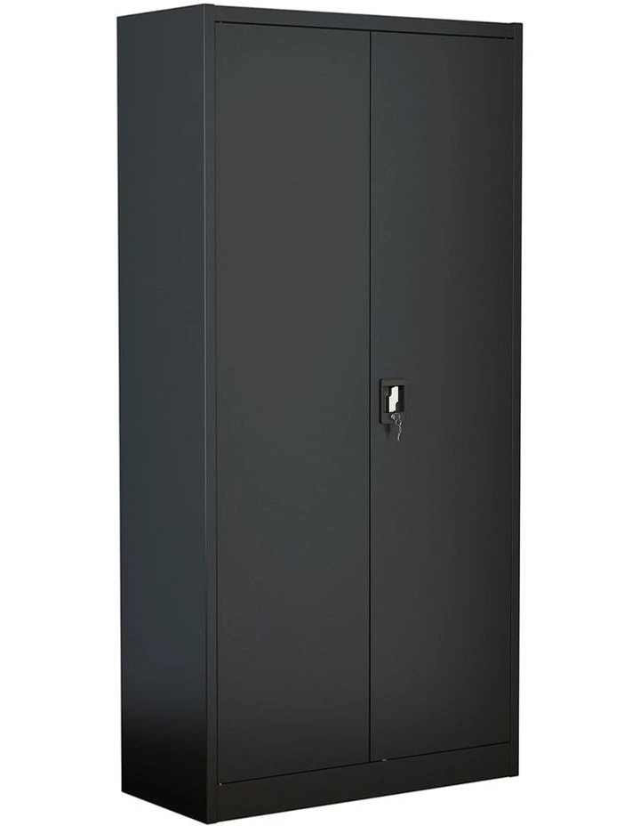 Oikiture Lockable Filing Cabinet 185cm Steel Office Document Storage Black image 1