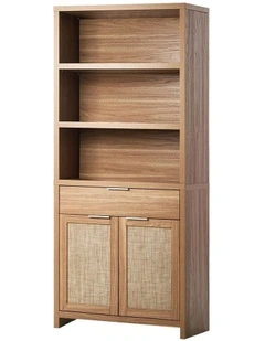 Oikiture Display Shelf Bookshelf Bookcase Adjustable Storage Cabinet 5 Tier