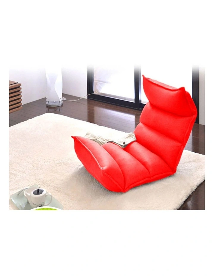 SOGA 4X Red Foldable Tatami Floor Recliner Sofa image 4