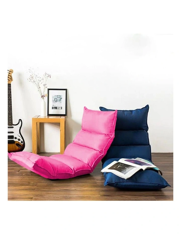 SOGA 2X Pink Foldable Tatami Floor Recliner Sofa image 5
