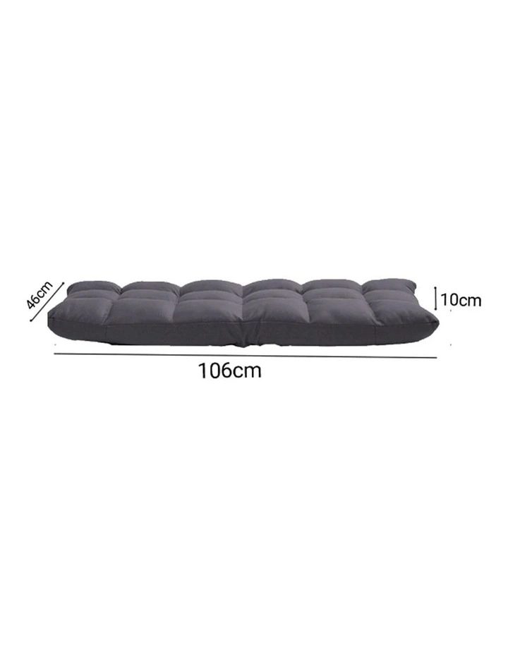 SOGA 2X Grey Lounge Floor Recliner Adjustable Gaming Sofa Bed Foldable Indoor Outdoor Backrest image 5