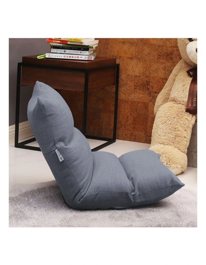 SOGA 4X Grey Floor Recliner Gaming Chair Adjustable Folding Sofa Bed image 5