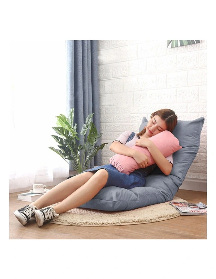 SOGA 4X Grey Floor Recliner Gaming Chair Adjustable Folding Sofa Bed image 6