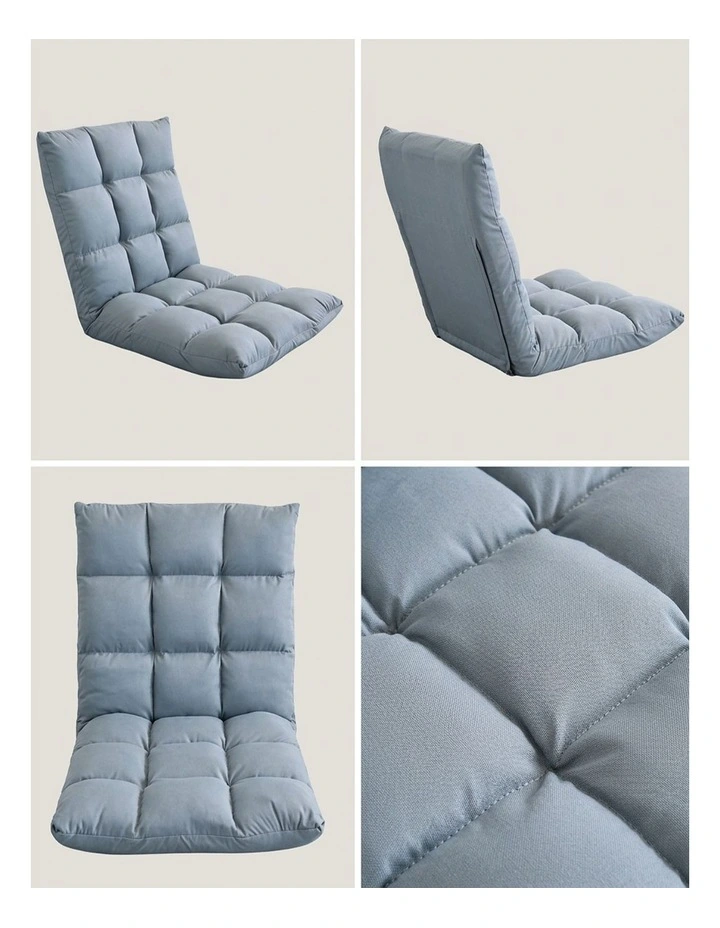 SOGA X2 Light Grey Flannel Lounge Chair Cushion Soft Comfortable Seat Pad image 2