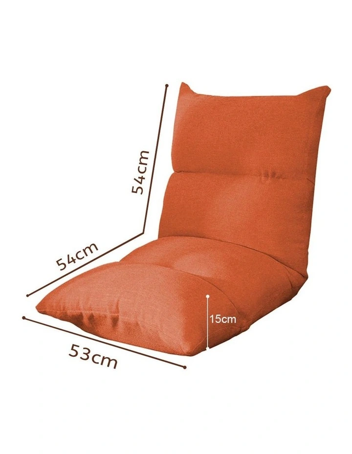SOGA 2X Orange Foldable Floor Recliner Chair image 3