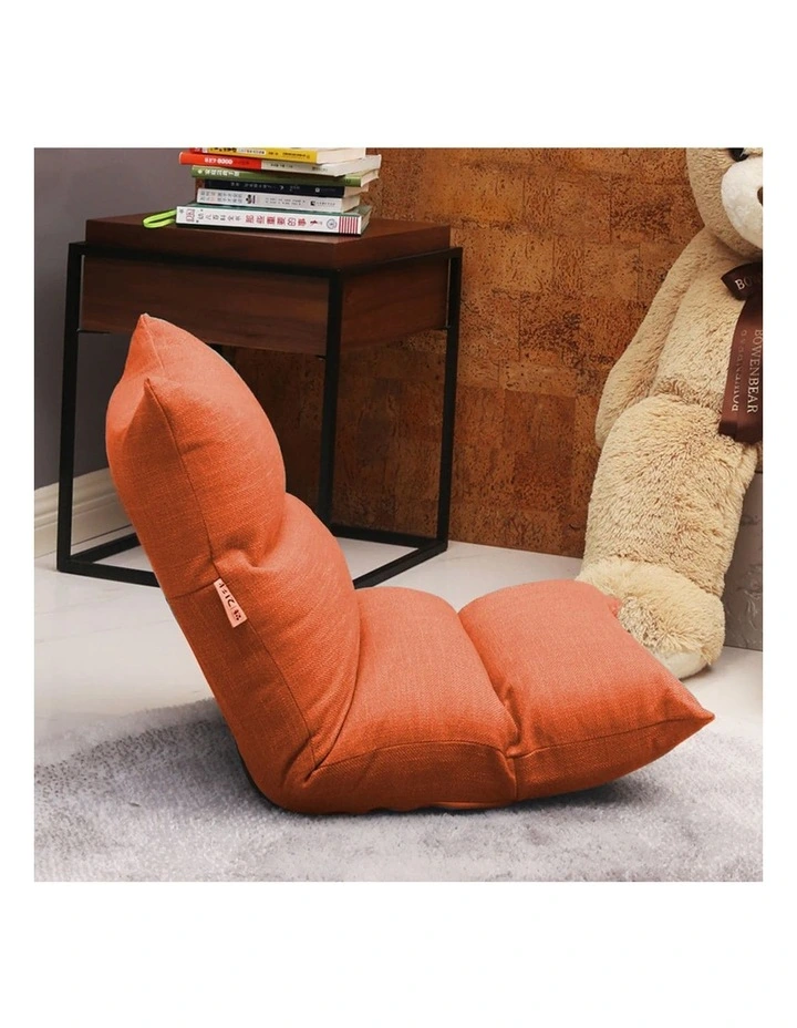 SOGA 2X Orange Foldable Floor Recliner Chair image 4