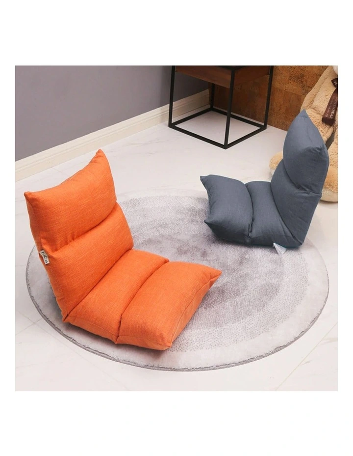 SOGA 2X Orange Foldable Floor Recliner Chair image 6
