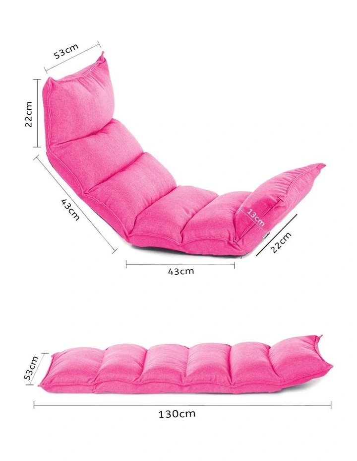 SOGA 4X Pink Foldable Tatami Floor Recliner Sofa image 2