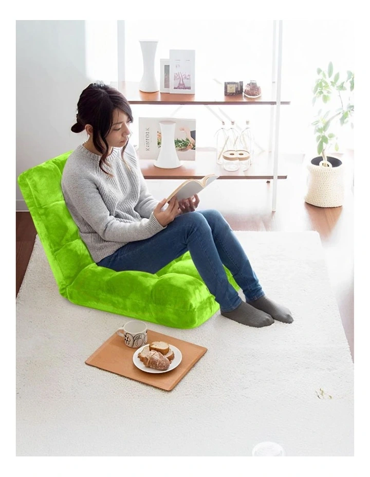 SOGA 4X Floor Recliner Folding Lounge Sofa Futon Couch Folding Chair Cushion Green image 7