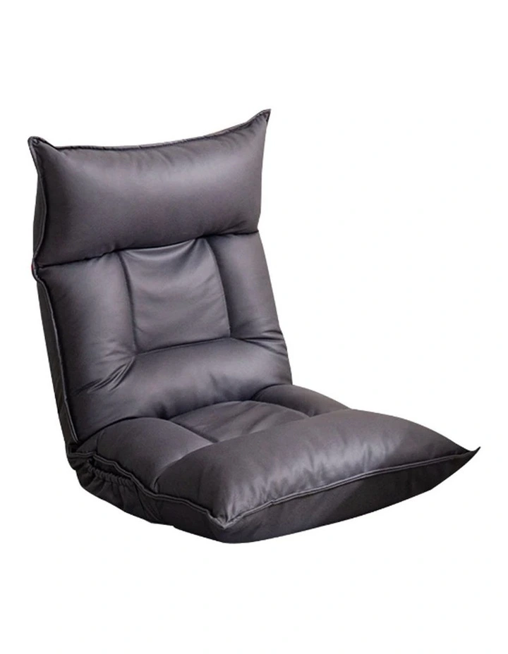 SOGA Grey Lounge Recliner Lazy Sofa Bed Tatami Cushion Collapsible Backrest Seat Home Office Decor image 1