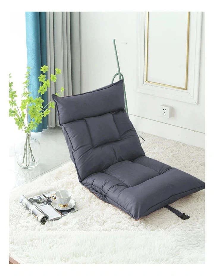 SOGA Grey Lounge Recliner Lazy Sofa Bed Tatami Cushion Collapsible Backrest Seat Home Office Decor image 5