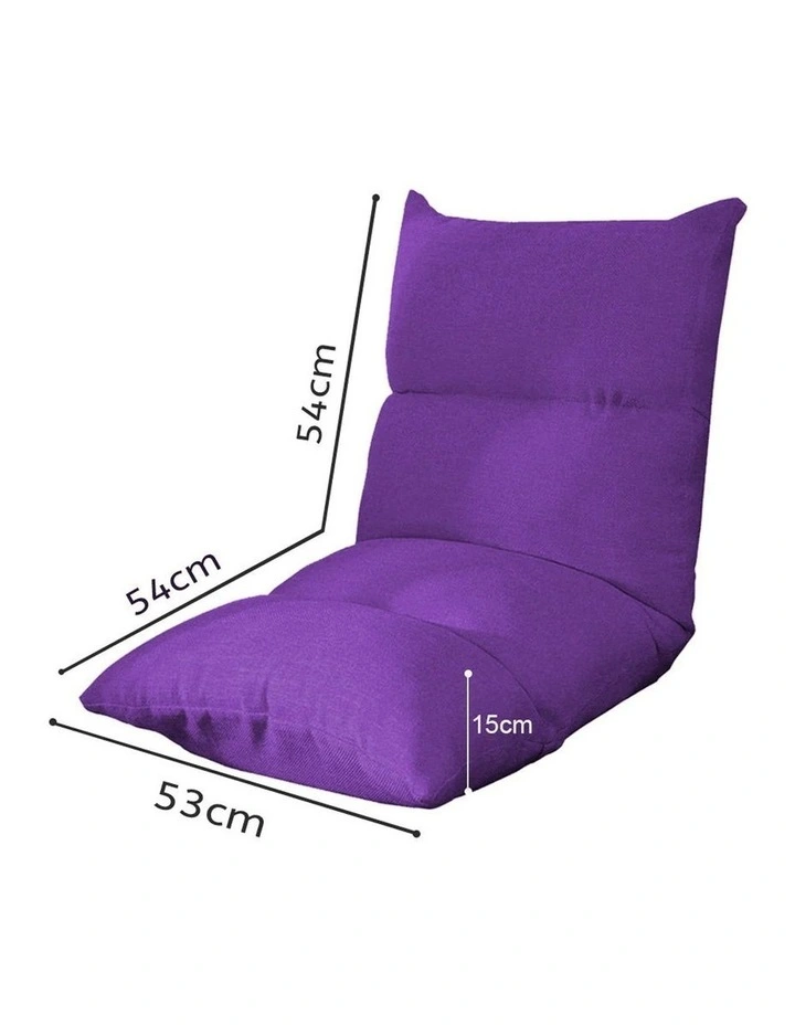 SOGA 4X Purple Foldable Floor Recliner Chair image 2