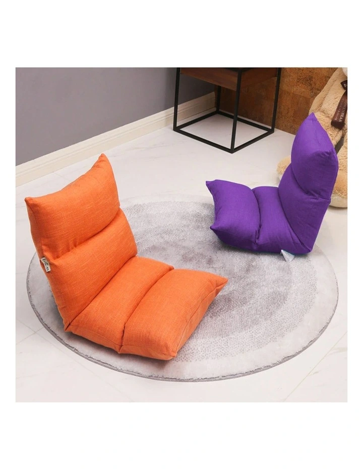 SOGA 4X Purple Foldable Floor Recliner Chair image 6