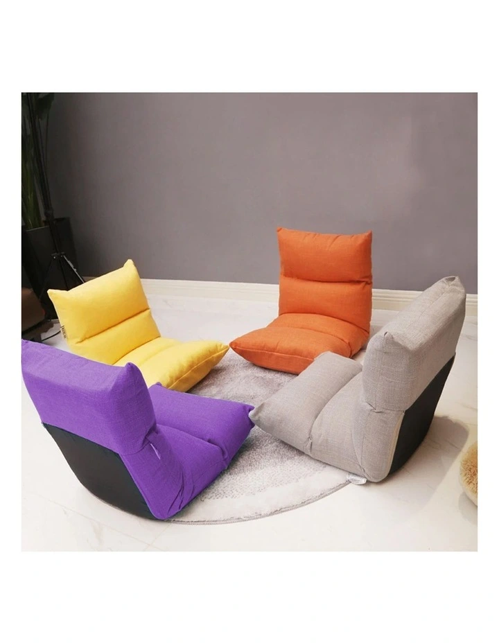 SOGA 4X Purple Foldable Floor Recliner Chair image 7
