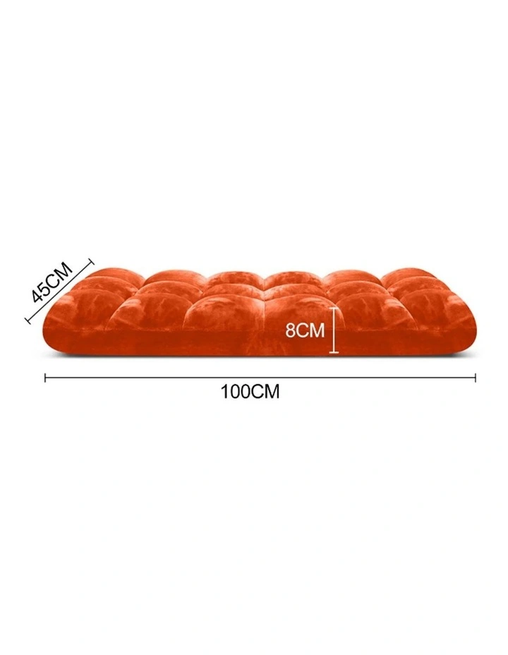 SOGA 2X Floor Recliner Folding Lounge Sofa Futon Couch Folding Chair Cushion Orange image 6