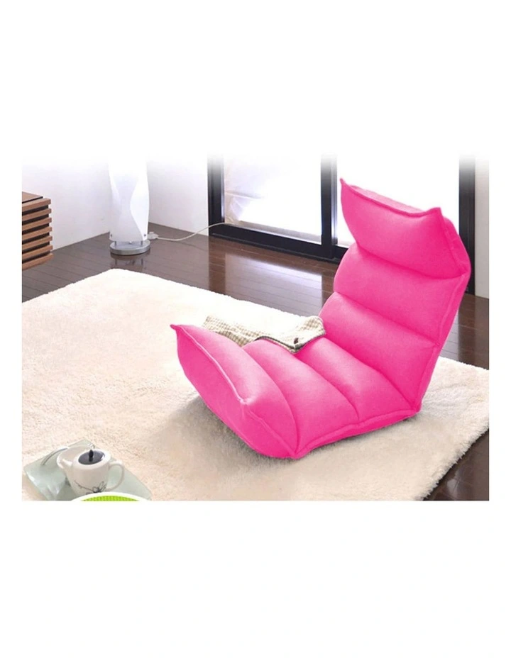 SOGA Pink Foldable Tatami Floor Recliner Sofa image 4