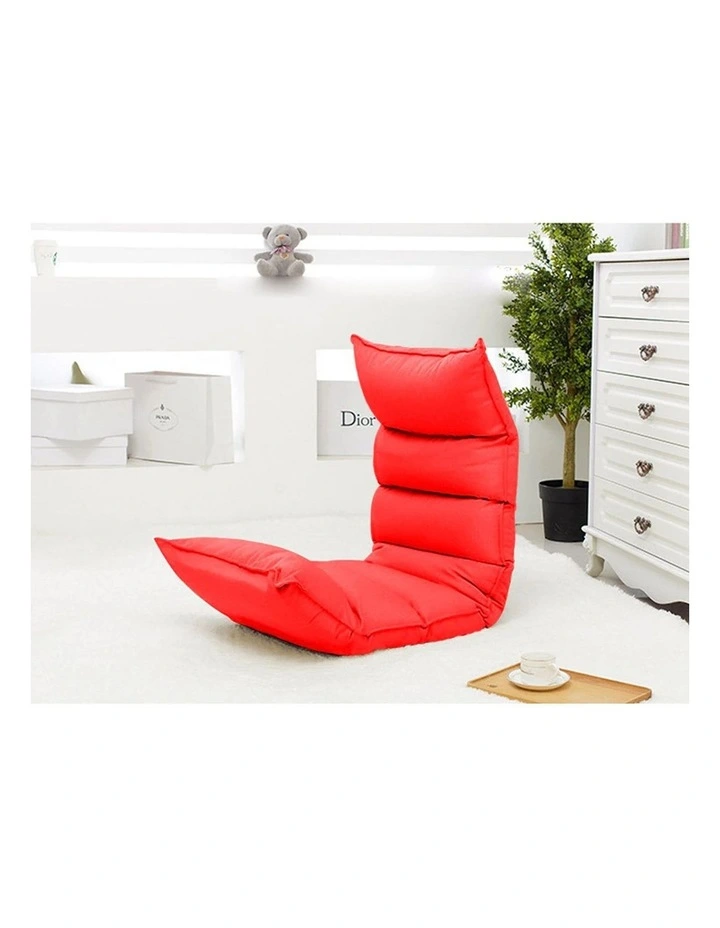 SOGA 2X Red Foldable Tatami Floor Recliner Sofa image 3