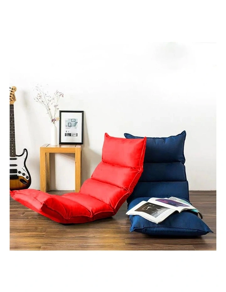 SOGA 2X Red Foldable Tatami Floor Recliner Sofa image 5