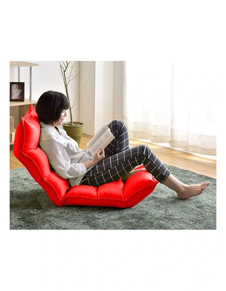 SOGA 2X Red Foldable Tatami Floor Recliner Sofa image 6