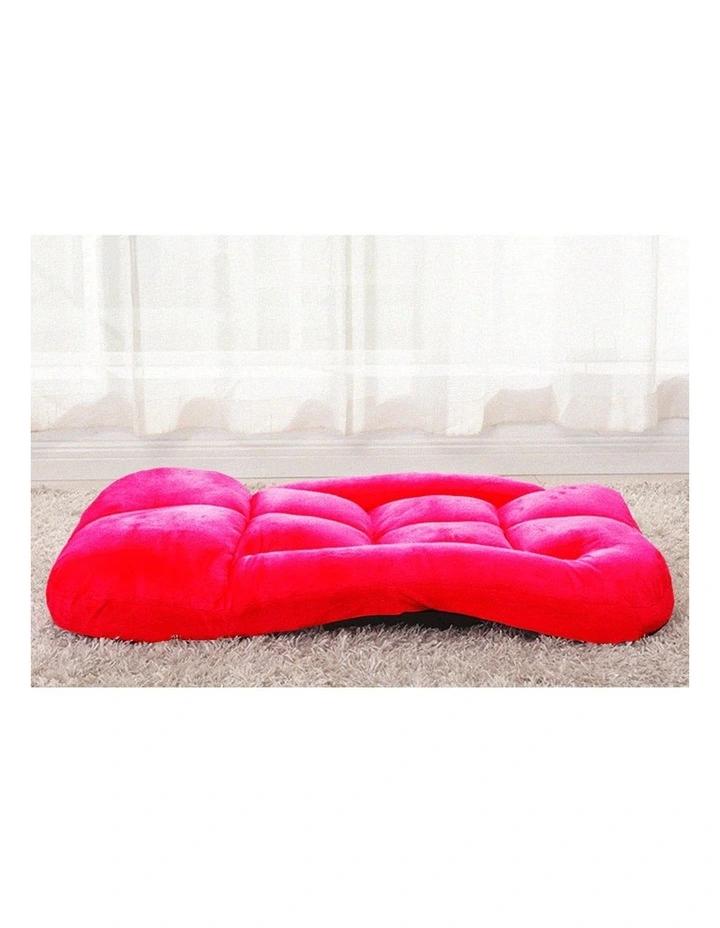 SOGA Red Foldable Floor Recliner Chair with Armrests image 7