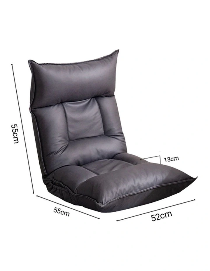 SOGA 2X Grey Lazy Sofa Bed Tatami Cushion Collapsible Backrest Lounge Home Office Seat image 6