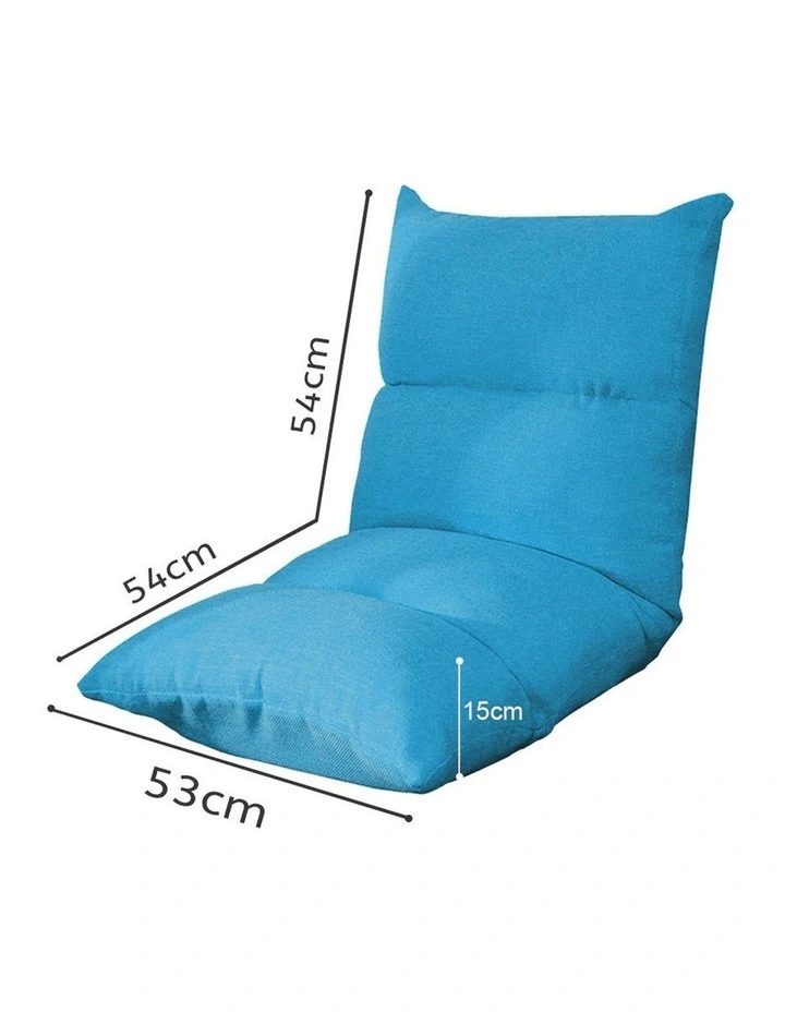 SOGA Blue Foldable Floor Recliner Chair image 2