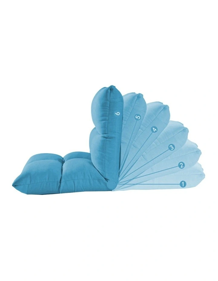 SOGA Blue Foldable Floor Recliner Chair image 3