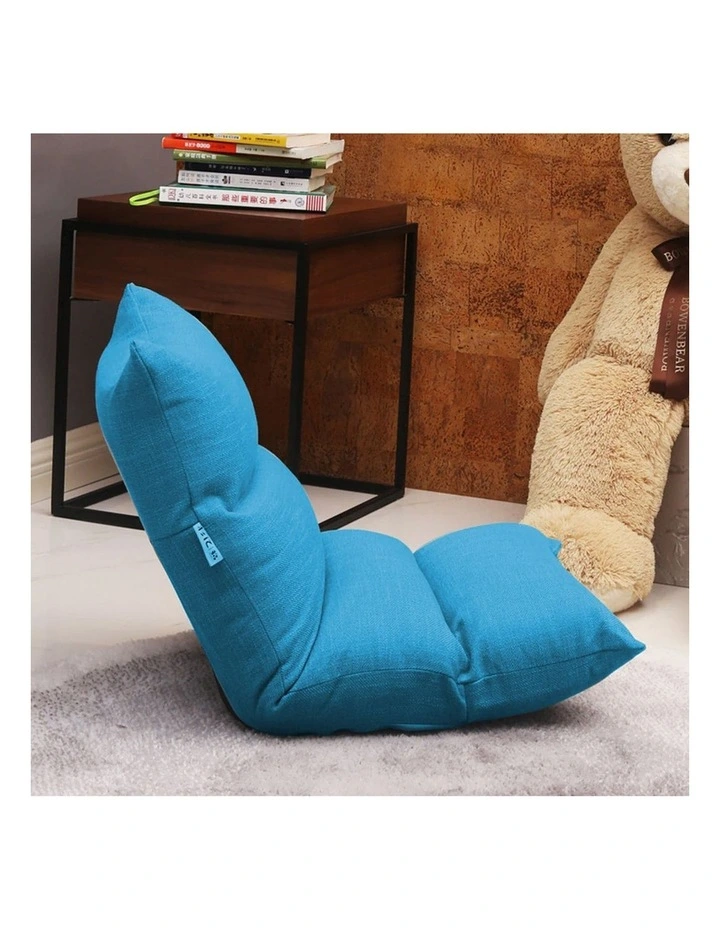 SOGA Blue Foldable Floor Recliner Chair image 4