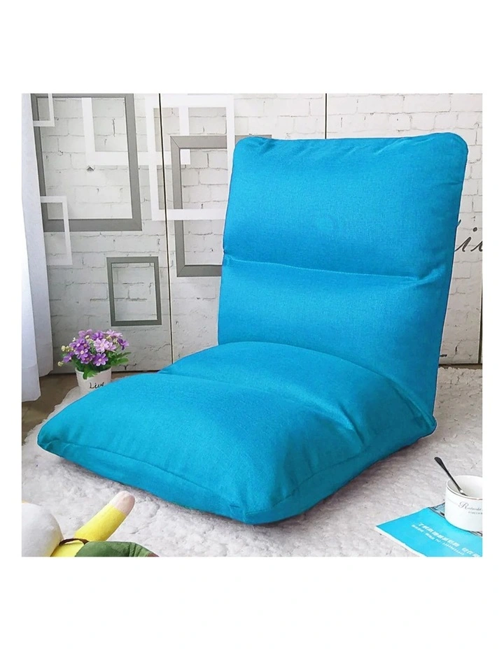 SOGA Blue Foldable Floor Recliner Chair image 5