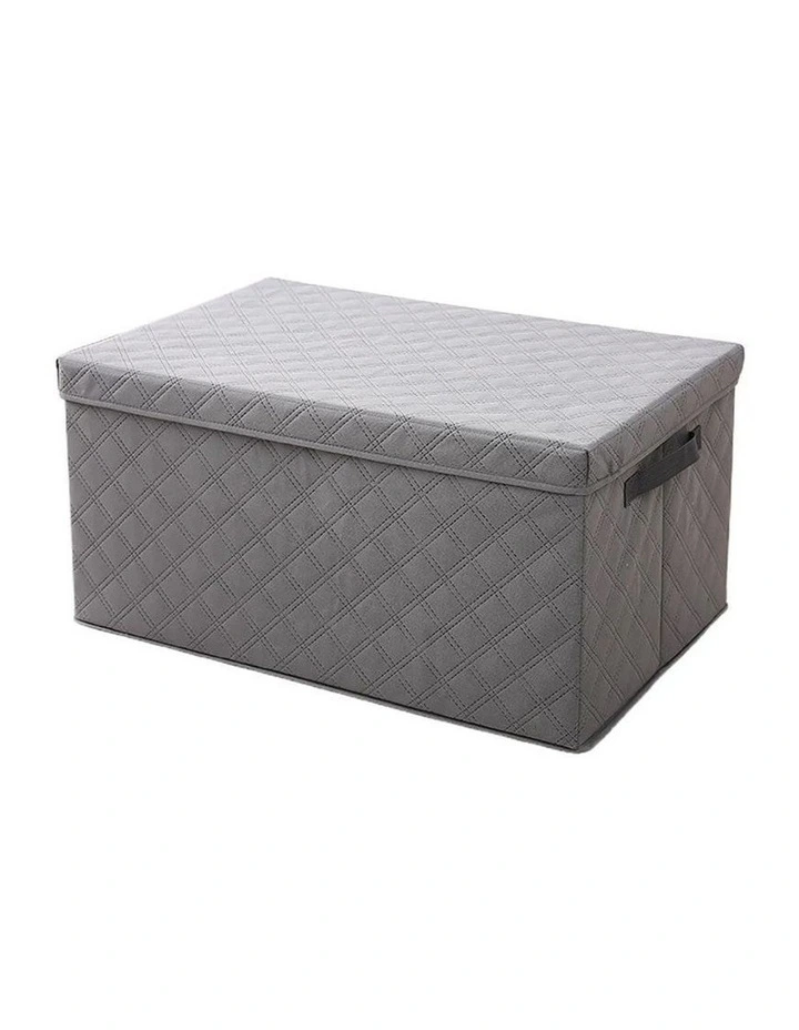 SOGA Fabric Storage Box Large Grey image 1