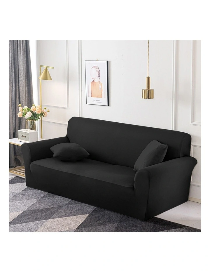 SOGA 4-Seater Black Sofa Cover Couch Protector image 3