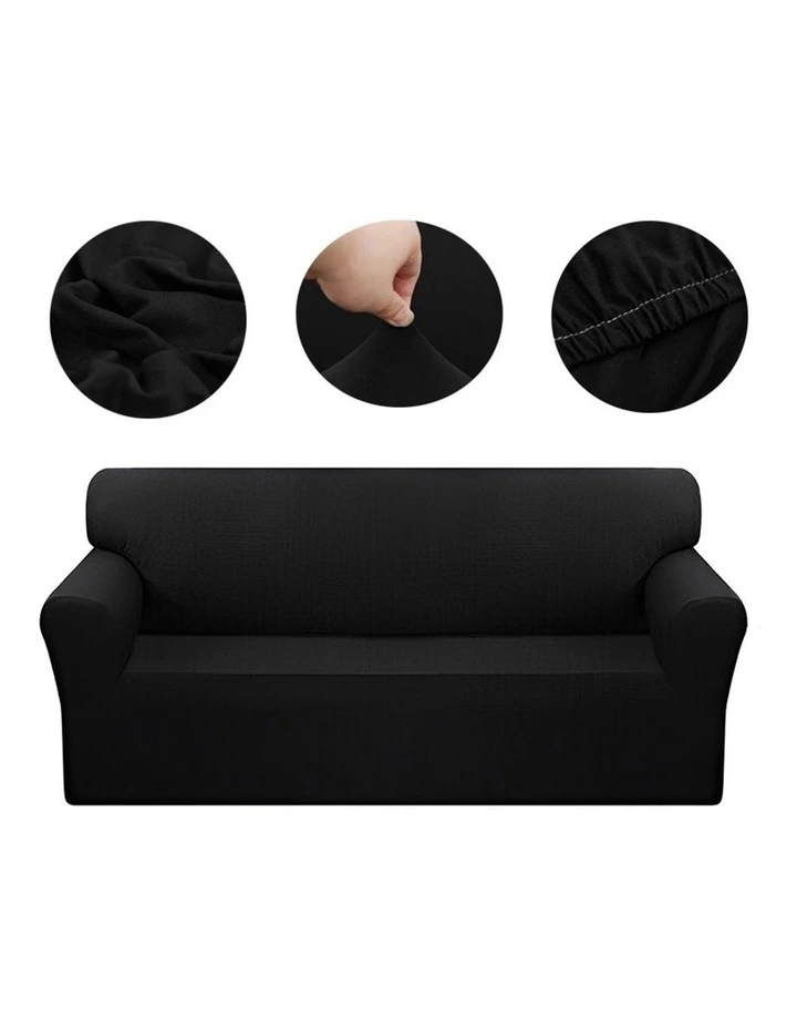 SOGA 4-Seater Black Sofa Cover Couch Protector image 4