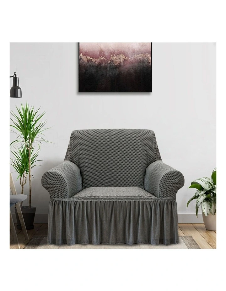 SOGA Sofa Cover 1-Seater Grey 90140cm image 2